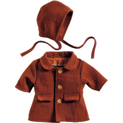 Manteau d'automne 2 pièces pour poupée 30 à 34 cm