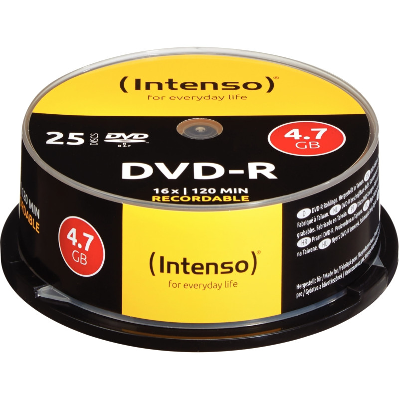 Spindle de 25 DVD-R Intenso 4,7 Go 16X
