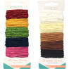 Lot de 2 cartes 5 x 5 m de fil papier coloris assortis