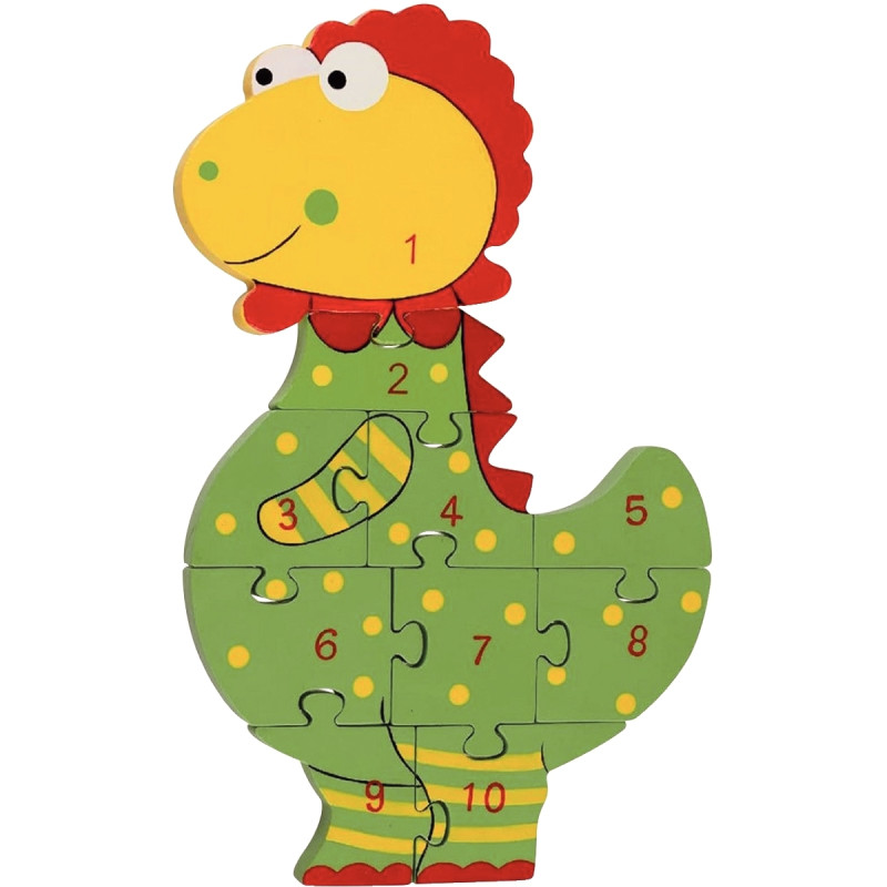 Puzzle dinosaure les chiffres