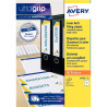 Paquet de 100 étiquettes adhésives AVERY pour classeurs à levier