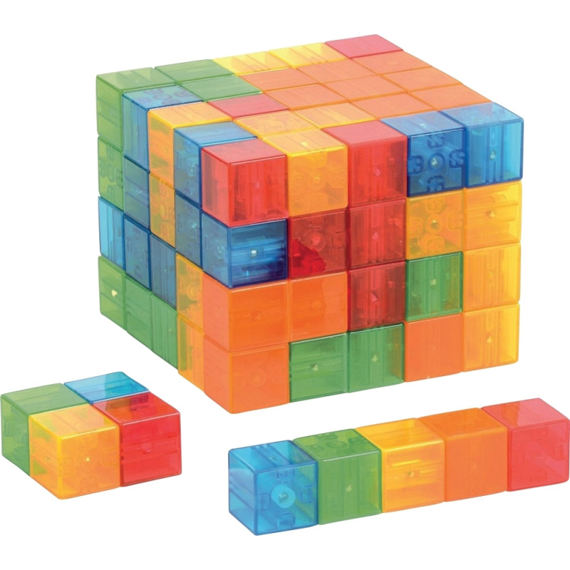 Lot de 100 cubes magnétiques translucides assortis