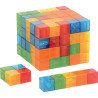 Lot de 100 cubes magnétiques translucides assortis