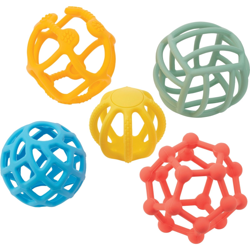 Lot de 5 balles sensorielles en silicone