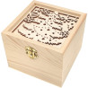 Boîte en bois découpe 3D sapin de noël