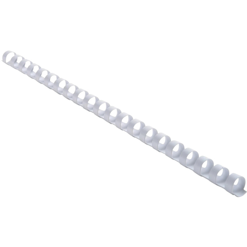 Boîte de 25 reliures plastiques couleur Ø 12mm blanc