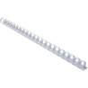 Boîte de 25 reliures plastiques couleur Ø 16mm blanc