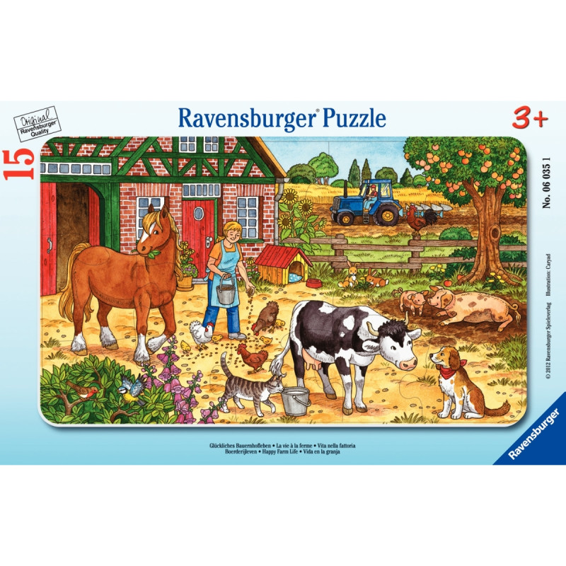 Puzzle à cadre 15 pièces, à la ferme
