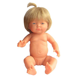 Poupée fille européenne avec cheveux 42 cm