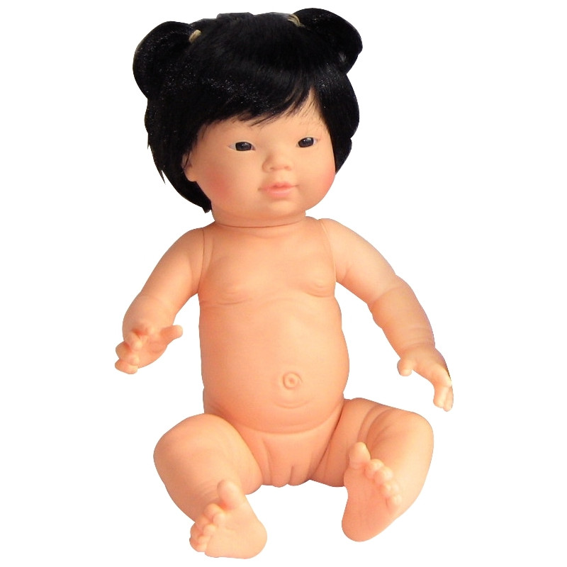 Poupée fille asiatique avec cheveux 42 cm