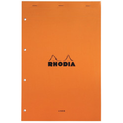 Bloc de bureau RHODIA 80 feuilles perforées, format A4+, ligné 7 mm, p