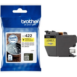 Brother BOUSSOLE cartouche jet d'encre jaune authentique ( LC422Y)