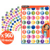 Pochette 960 gommettes smileys repositionnables