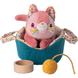 Jeanne le chaton et son panier LILLIPUTIENS