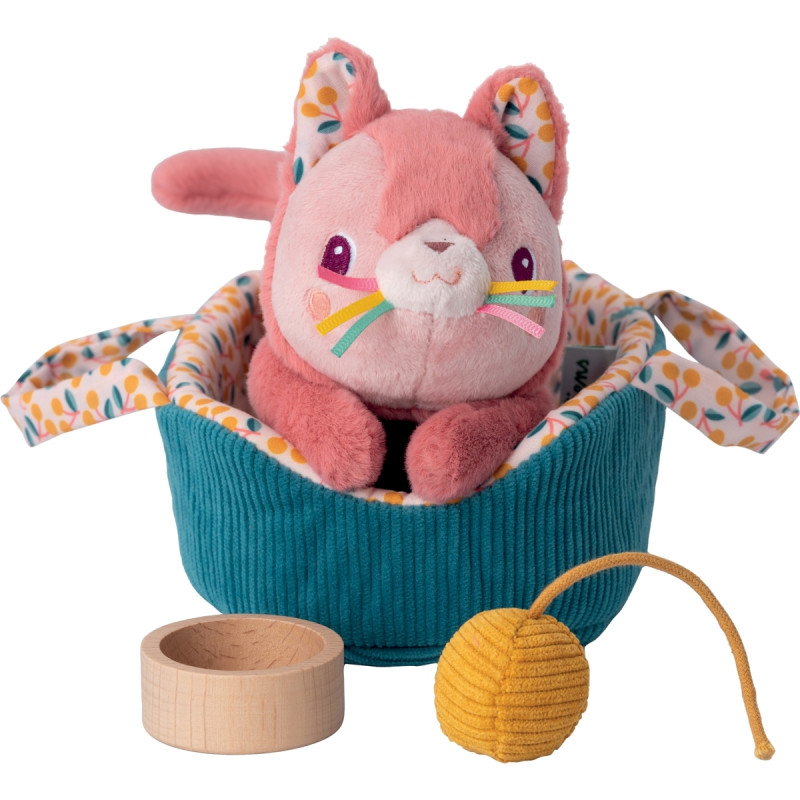 Jeanne le chaton et son panier LILLIPUTIENS