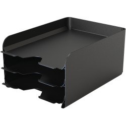 Module 3 tiroirs métal noir