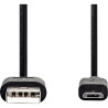 Cordon USB 2.0 type A vers type micro USB B 1m noir