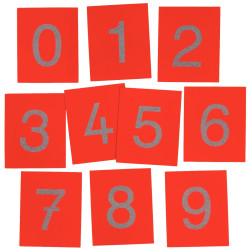 Lot de 10 chiffres 16x13 cm relief + boite