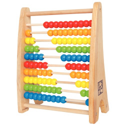 Boulier en bois perles arc-en-ciel