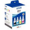 Epson 664 pack de de 4 flacons jet d'encre noire, cyan, magenta et jau