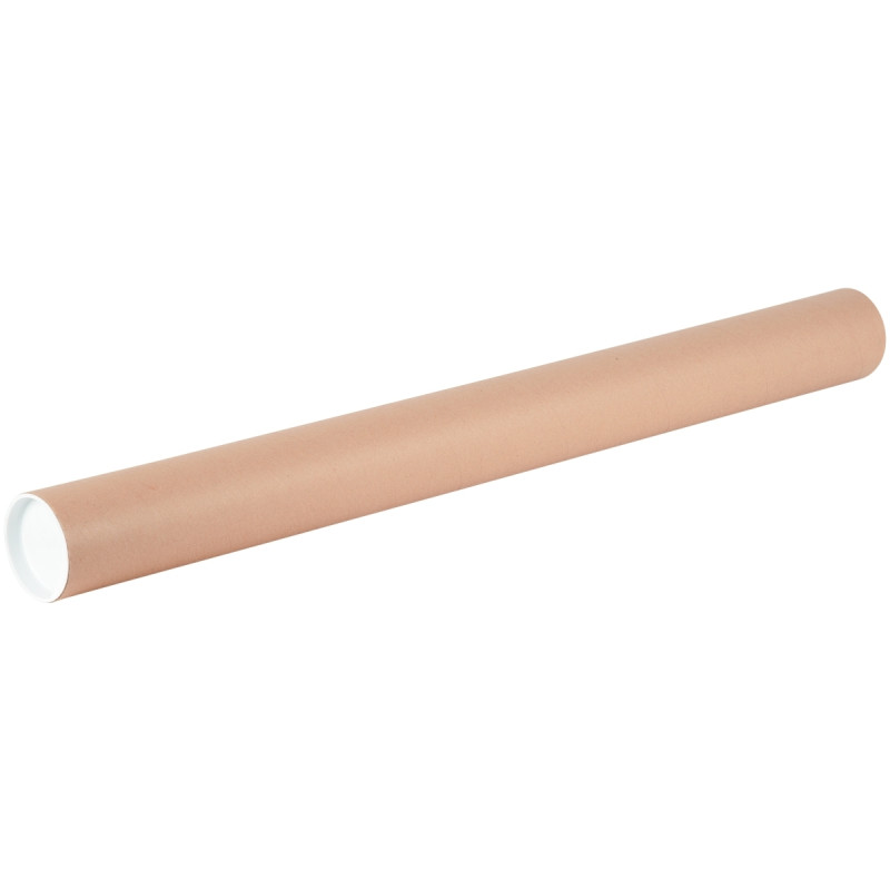 Tube en carton diamètre 6cm longueur 67cm avec 2 embouts