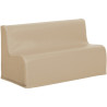 Canapé 2 places en PVC 17cm beige