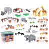 Boite d'animaux et de clôtures pour briques de construction, 100 pièce