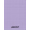 Piqûre 96 pages CONQUERANT, 24x32 cm, seyès, couv PP lilas