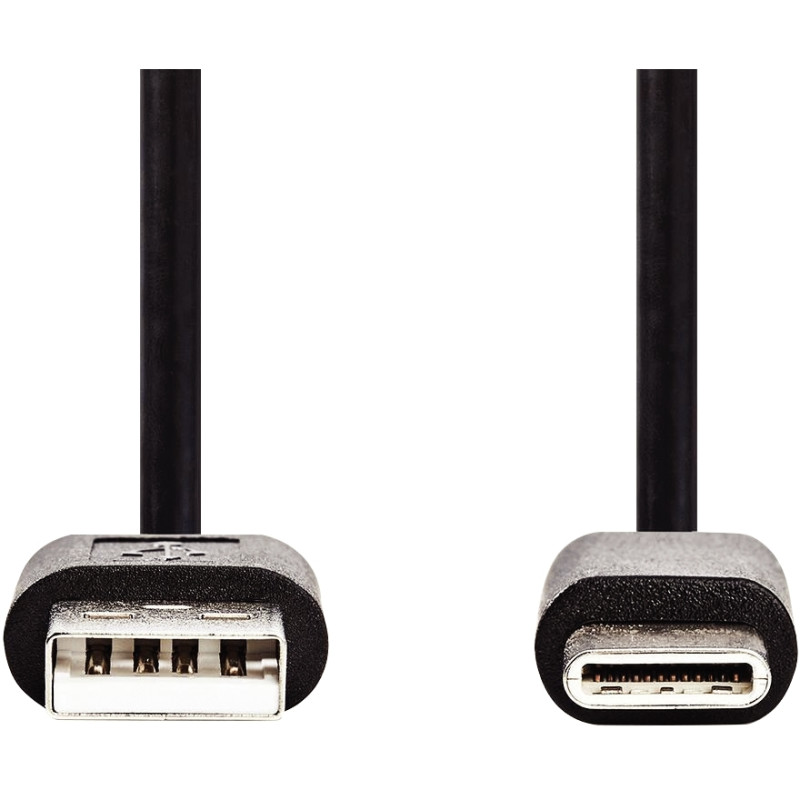 Cordon USB 2.0 type A vers type C 1m noir