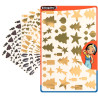 Pochette de 440 gommettes adhésives métallisées modèle fête, coloris o
