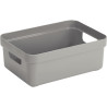 Boite de rangement 9L gris clair