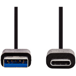 Cordon USB 3.2 type A vers type C 1m noir