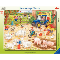 Puzzle à cadre de 40 pièces, à la ferme