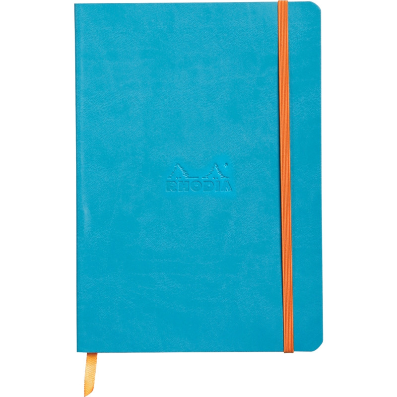 Carnet 160 pages RHODIARAMA format A5, 5x5, couverture souple en simil