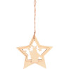 Lot de 12 suspensions scénettes de Noël en bois