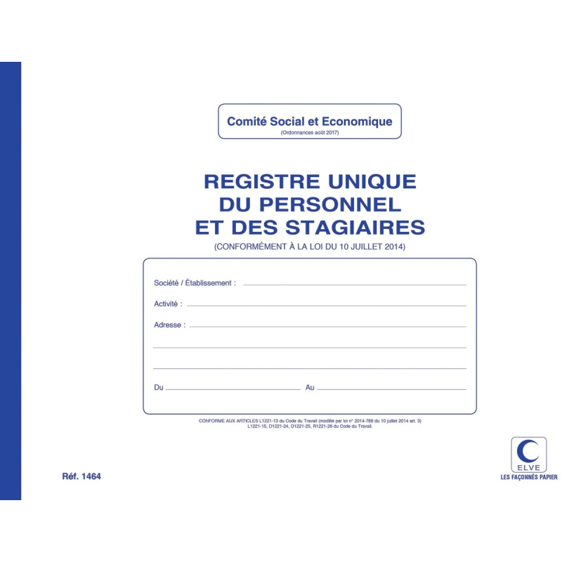Registre Unique du personnel et des stagiaires