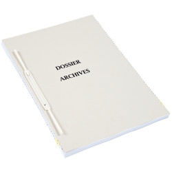 Boite de 100 relieurs d'archives blanc 8cm