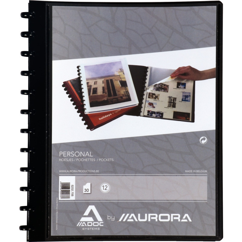 Protège-documents personnalisable 60 vues ADOC BIND-EX, couverture en