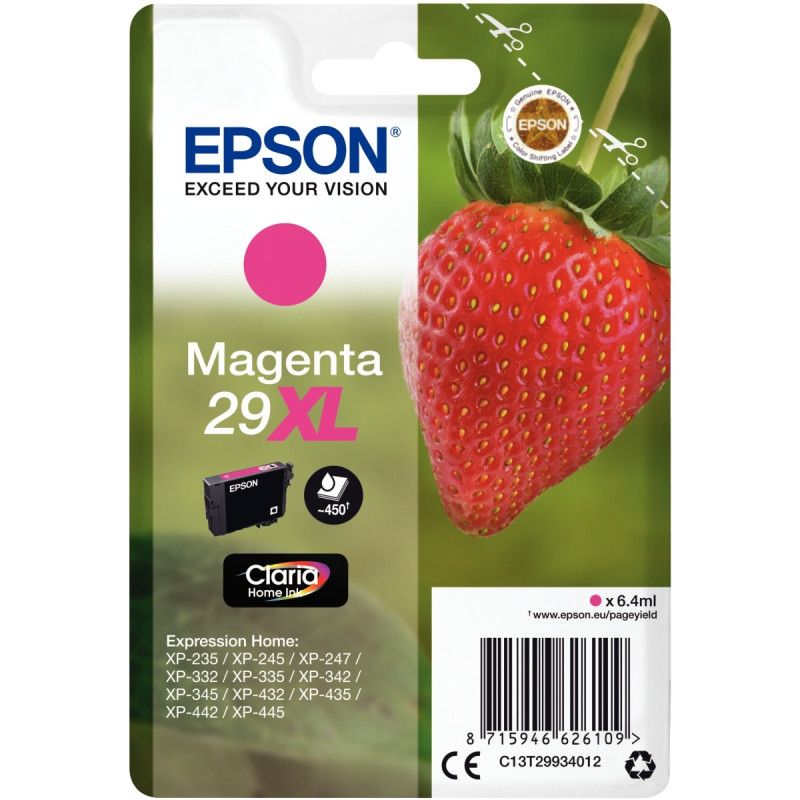 Epson FRAISE / 29XL cartouche jet d'encre magenta haute capacité authe