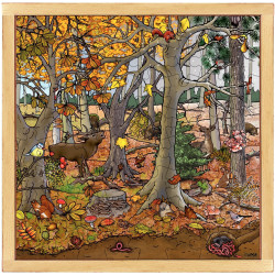 Puzzle de 64 pièces en bois automne / hiver