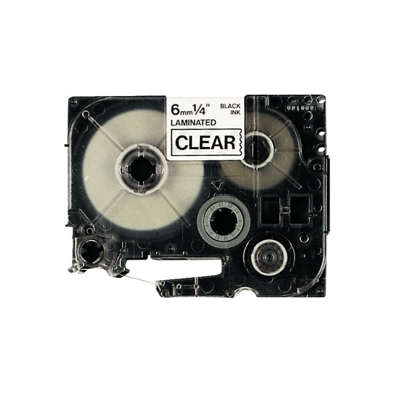Recharge de ruban BROTHER TZE noir et transparent 6 mm