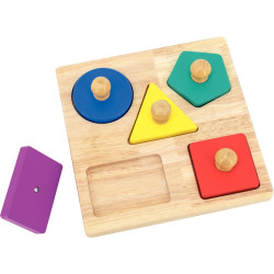 Encastrement maxi boutons en bois formes géométriques