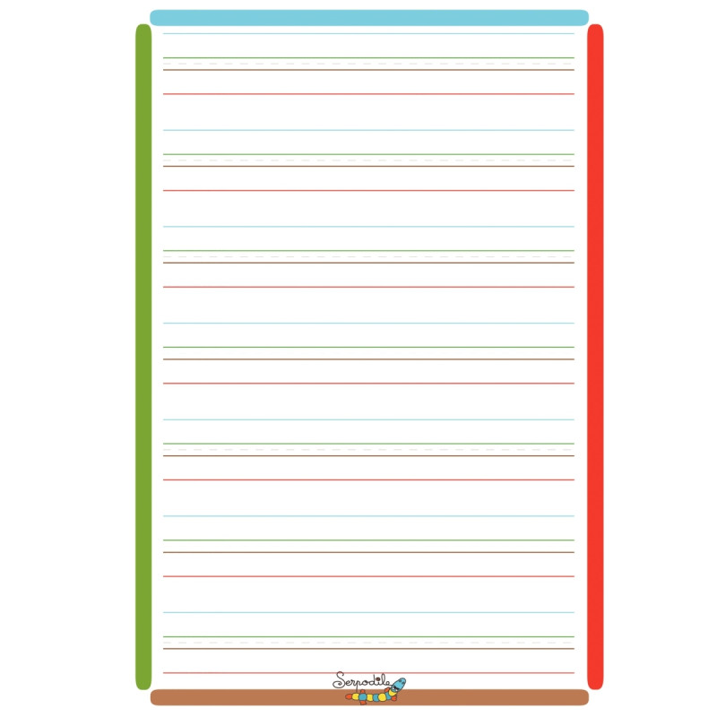 Cahier DYS format A4, 48 pages interligne 5 mm