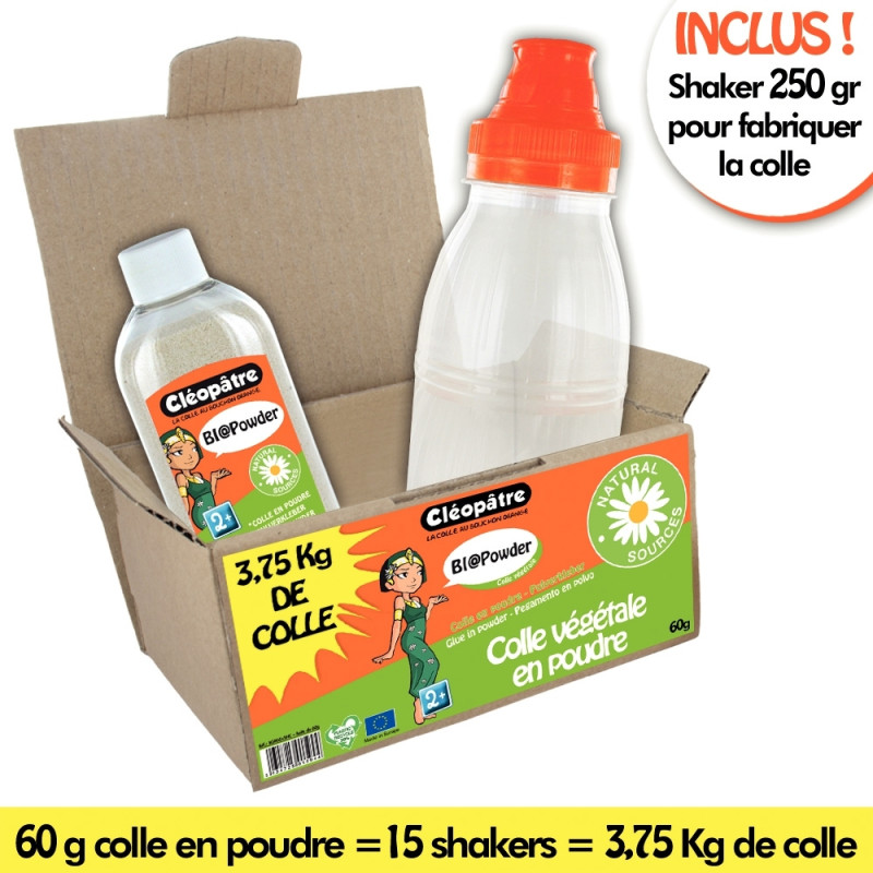 Kit de colle en poudre 60g + shakeur