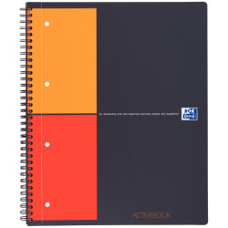 Cahier à reliure intégrale ACTIVEBOOK format A4+ quadrillé 5x5, 160 pa