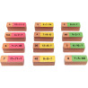 Dominos en bois multiplication de 60 pièces