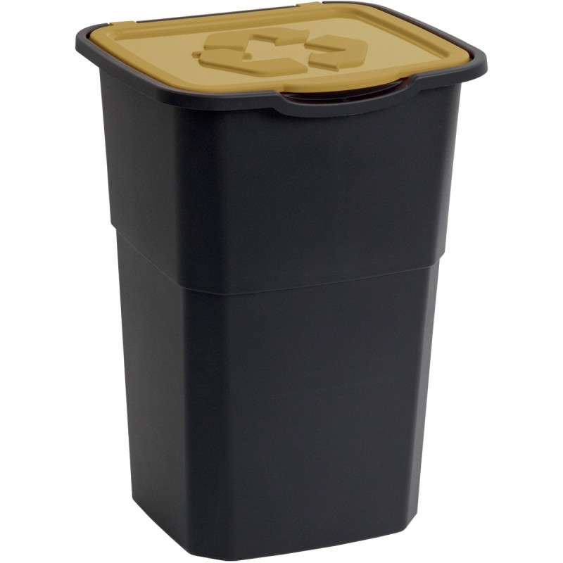 Poubelle de tri sélectif 50 litres orange
