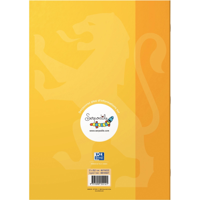 Cahier DYS format A4, 48 pages interligne 7 mm