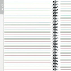 Cahier de texte DYS format 17x22 cm, 120 pages interligne 3 mm