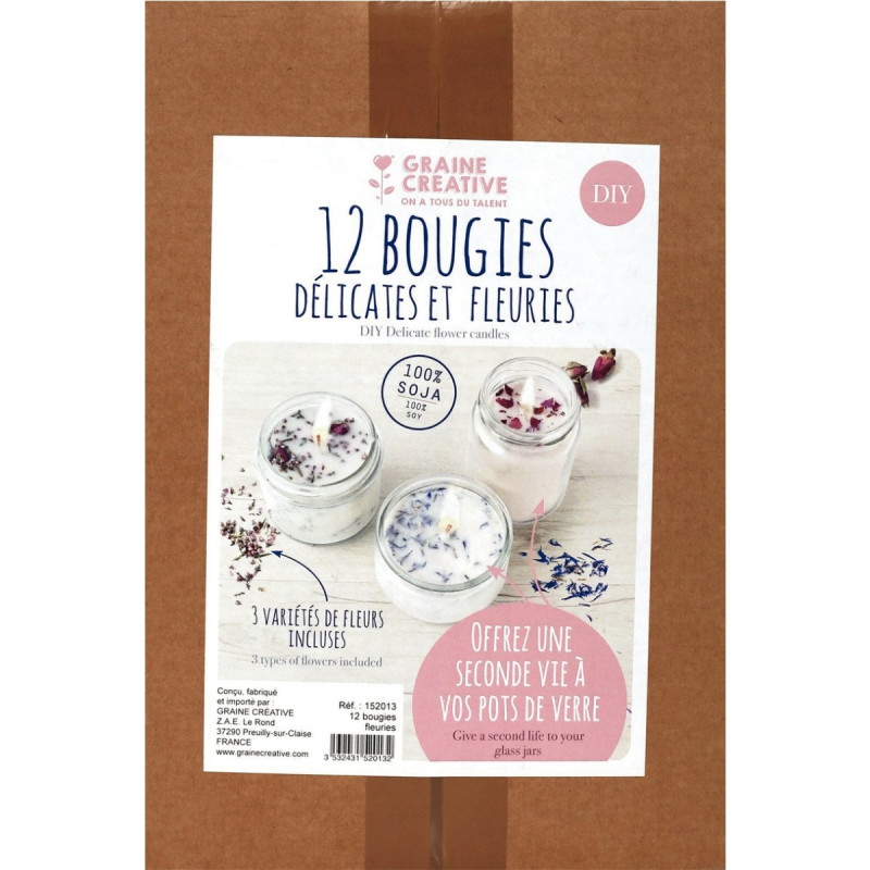 Kit de bougies fleuries pour 12 enfants
